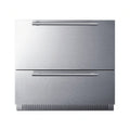 Summit 36" Outdoor-Rated 2-Drawer Refrigerator, 7.15 cu. ft., Panel-Ready Stainless