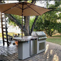 Kokomo Grill BBQ Island Round Bar, LED Lights & Built-In BBQ