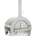 Omcan 33" Dual-Fuel Countertop Pizza Oven, Stainless Steel with Firebrick Interior