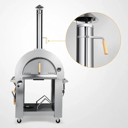 Koolmore 32-inch dual-fuel pizza oven, detail