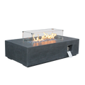 52" Linear Concrete Fire Table, 65,000 BTU Propane, Dark Gray
