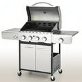 Propane Gas Grill Built for Backyard Entertaining, 42,000 BTUs, Stainless Steel, Side Burner Included