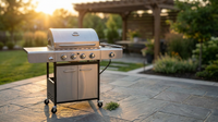 4 Burner Propane Gas Outdoor Grill with Side Burner Stainless Steel BBQ Grill — Lifestyle