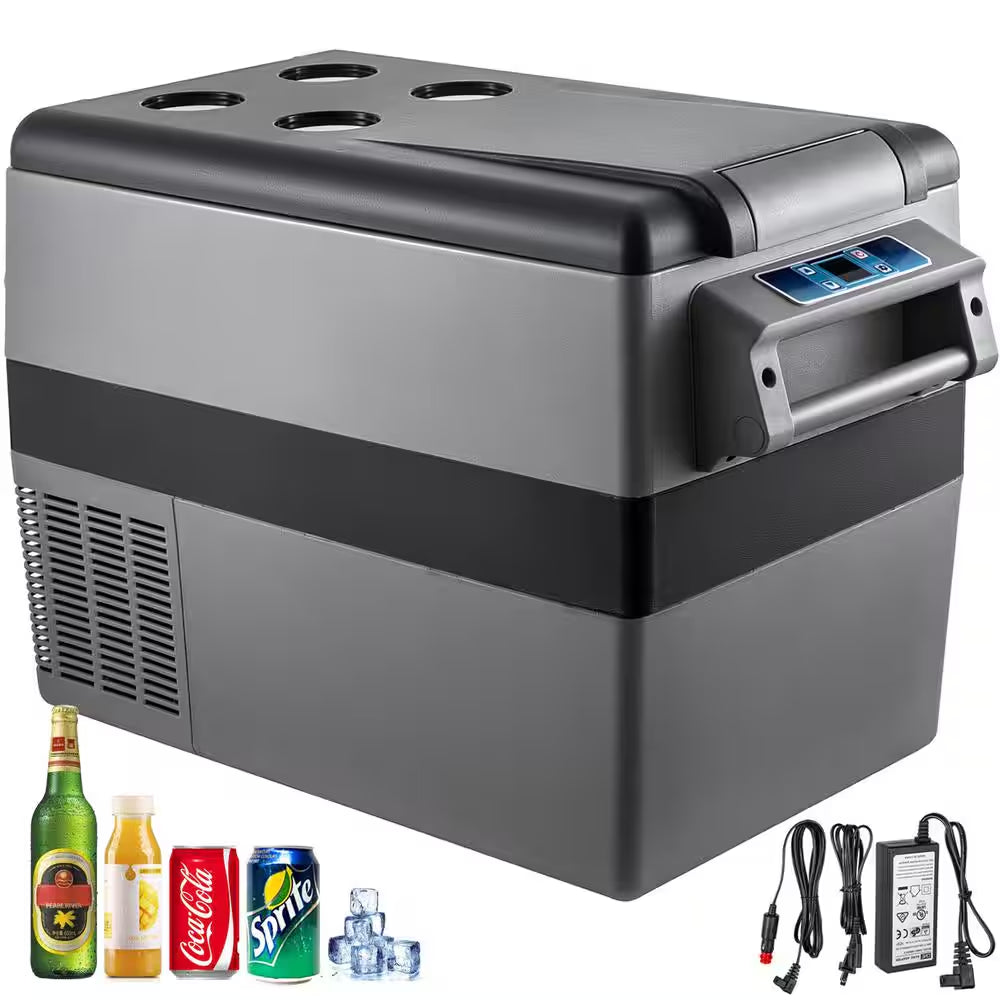 12V Refrigerator,1.6 Cu. Ft. Outdoor Refrigerator in Black, 48 Qt. (45L) Fast Cooling Portable Freezer with App Control