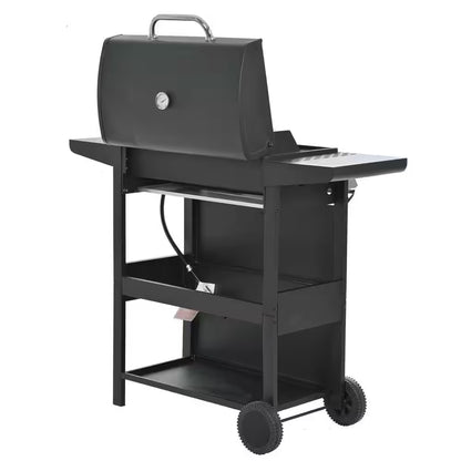 4 Burners Portable Propane Grill Barbecue Grill Stainless Steel Gas Grill in Black