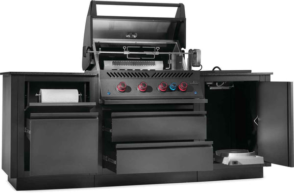 Napoleon OASIS® 700 Series 32" Outdoor Kitchen with SIZZLE ZONE®, Rotisserie & Stainless Countertops